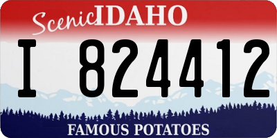 ID license plate I824412