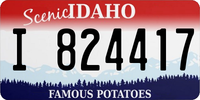 ID license plate I824417