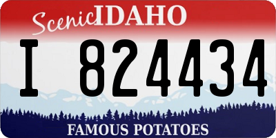 ID license plate I824434