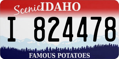 ID license plate I824478