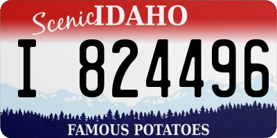 ID license plate I824496
