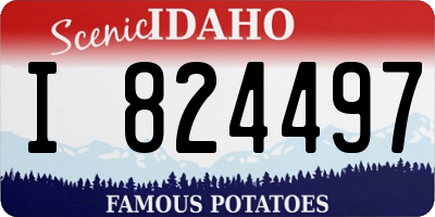ID license plate I824497