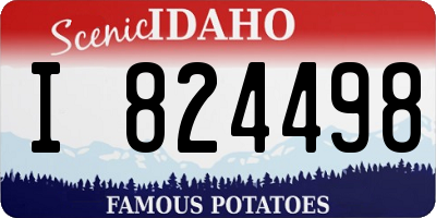 ID license plate I824498