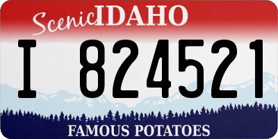 ID license plate I824521