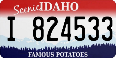 ID license plate I824533