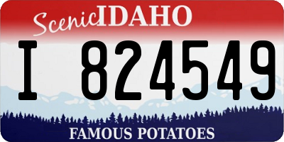 ID license plate I824549