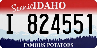 ID license plate I824551