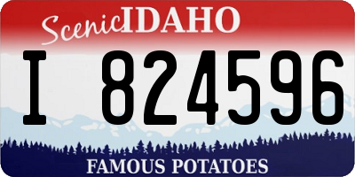 ID license plate I824596