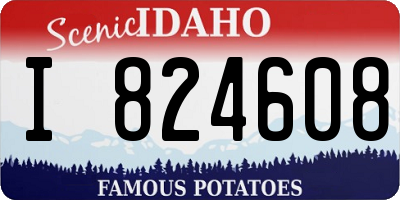 ID license plate I824608
