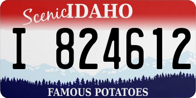ID license plate I824612