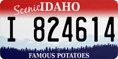 ID license plate I824614
