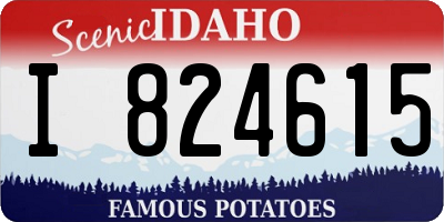 ID license plate I824615