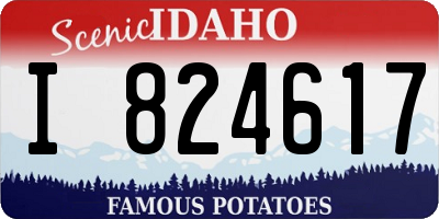 ID license plate I824617