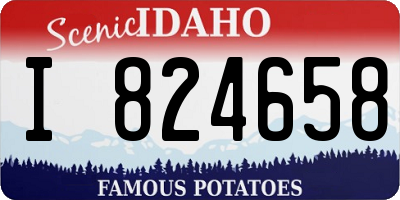 ID license plate I824658
