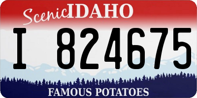 ID license plate I824675