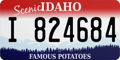 ID license plate I824684