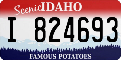 ID license plate I824693