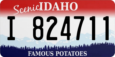 ID license plate I824711