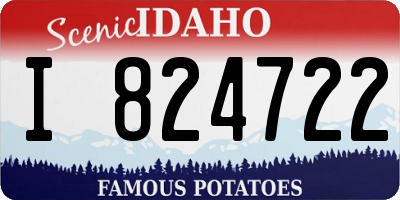ID license plate I824722