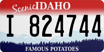 ID license plate I824744