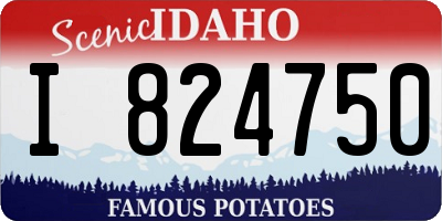 ID license plate I824750