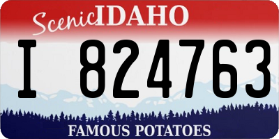 ID license plate I824763