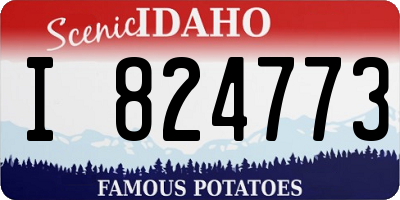 ID license plate I824773