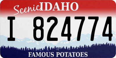 ID license plate I824774