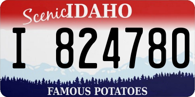 ID license plate I824780