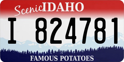 ID license plate I824781