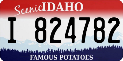 ID license plate I824782