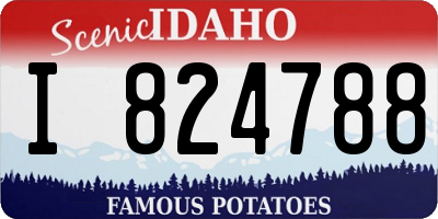 ID license plate I824788