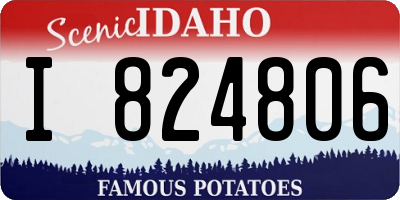 ID license plate I824806
