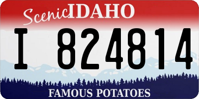 ID license plate I824814