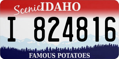 ID license plate I824816