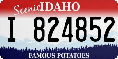 ID license plate I824852
