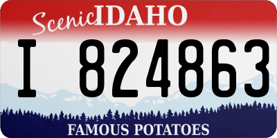 ID license plate I824863