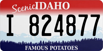 ID license plate I824877