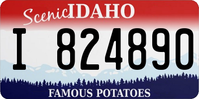 ID license plate I824890
