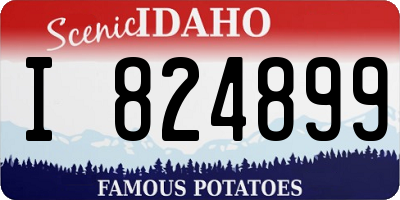 ID license plate I824899