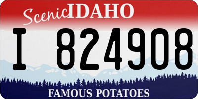 ID license plate I824908