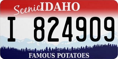 ID license plate I824909