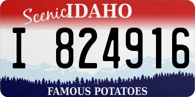 ID license plate I824916