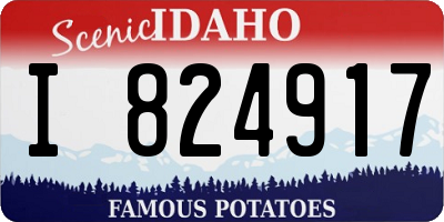 ID license plate I824917
