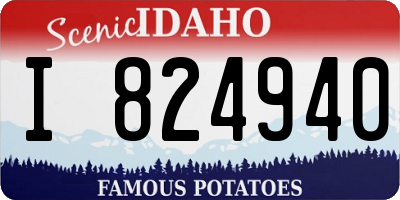 ID license plate I824940