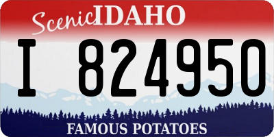 ID license plate I824950