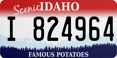 ID license plate I824964