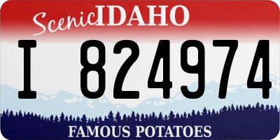 ID license plate I824974