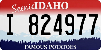 ID license plate I824977