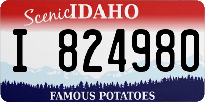 ID license plate I824980